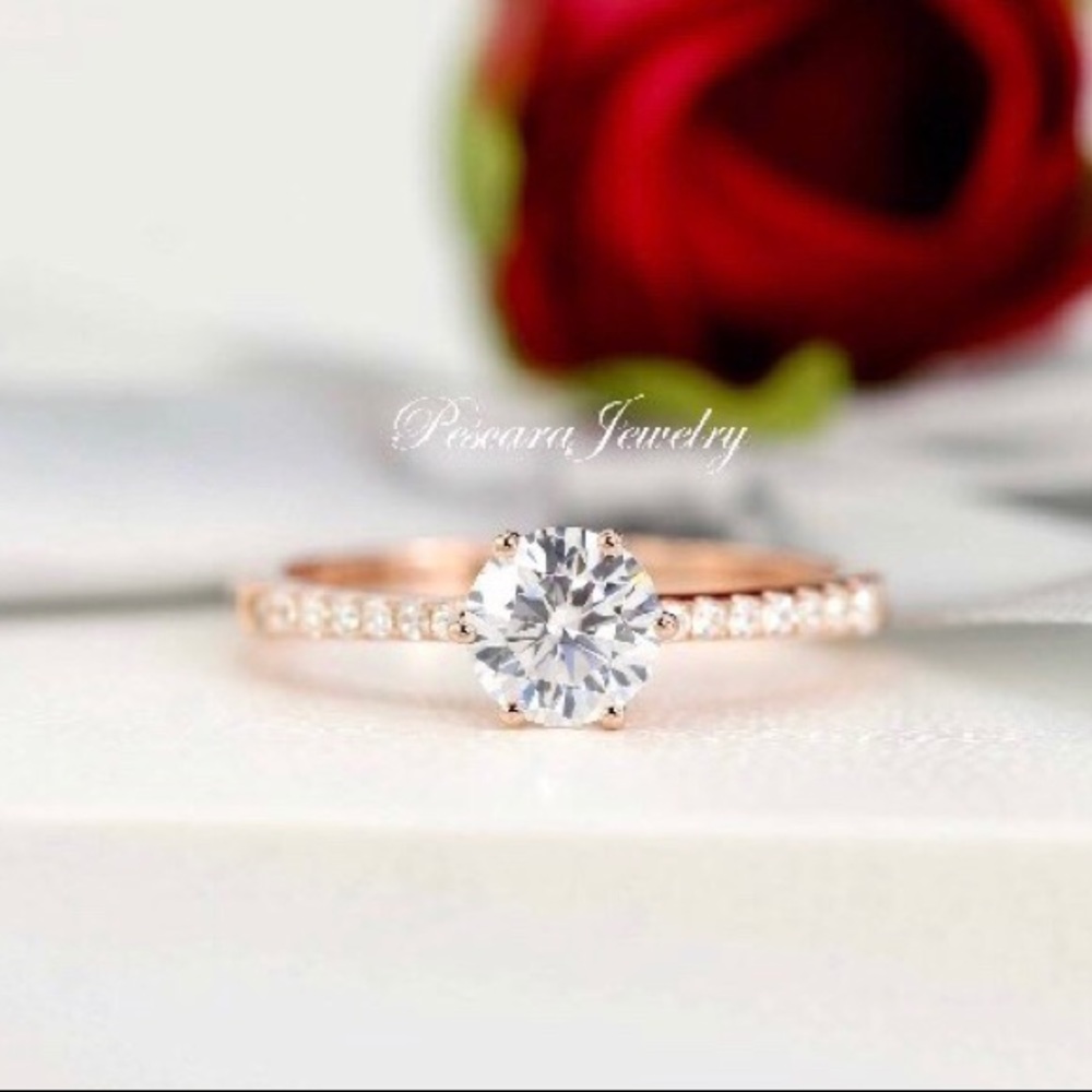 Rose gold promise / engagement / purity ring